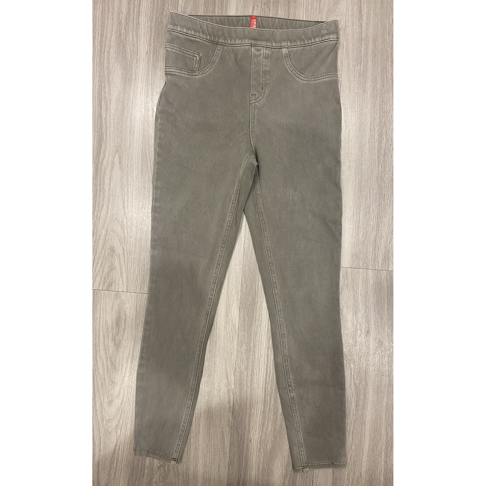 SPANX Jean-ish Ankle Leggings Gray Medium M 20018R shaping Slimming pull on